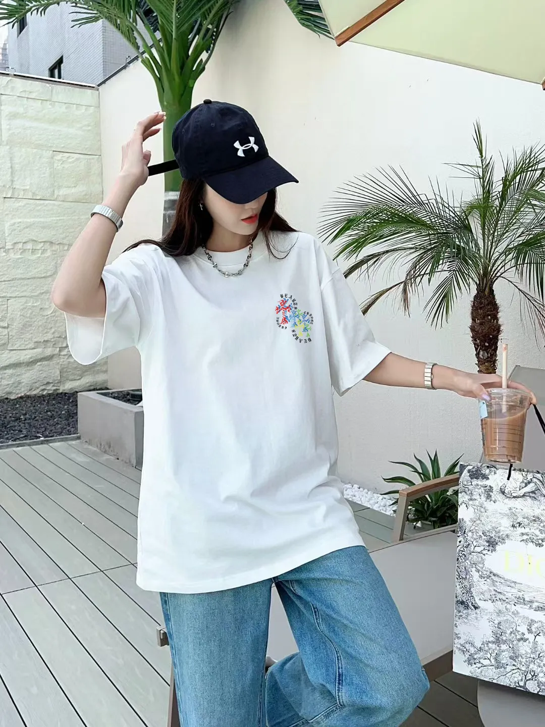 [CH ] 2026FW T LOGO Premium 26s Same Style ：Black White Purple Size：S M L XL 2XL